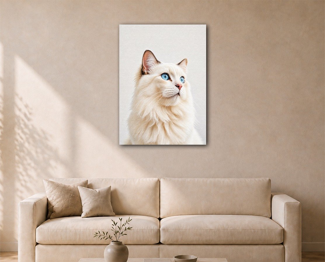 Cat portrait canvas painting 2