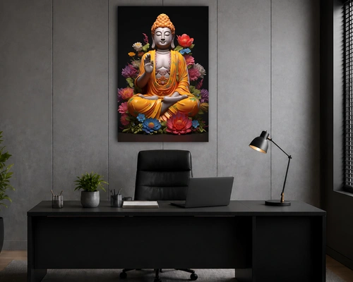 Budha portrait acrylic painting 2