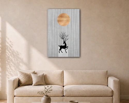 Deer portrait acrylic painting 2