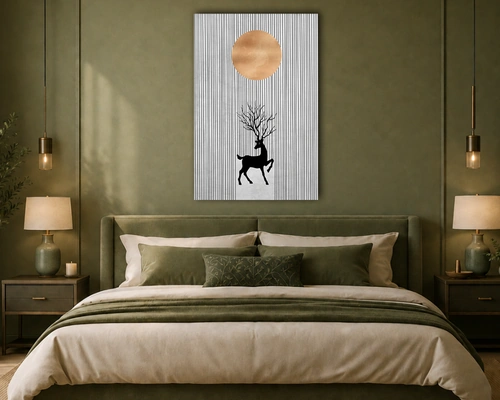 Deer portrait acrylic painting 3