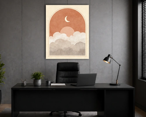 sun moon portrait acrylic painting 3